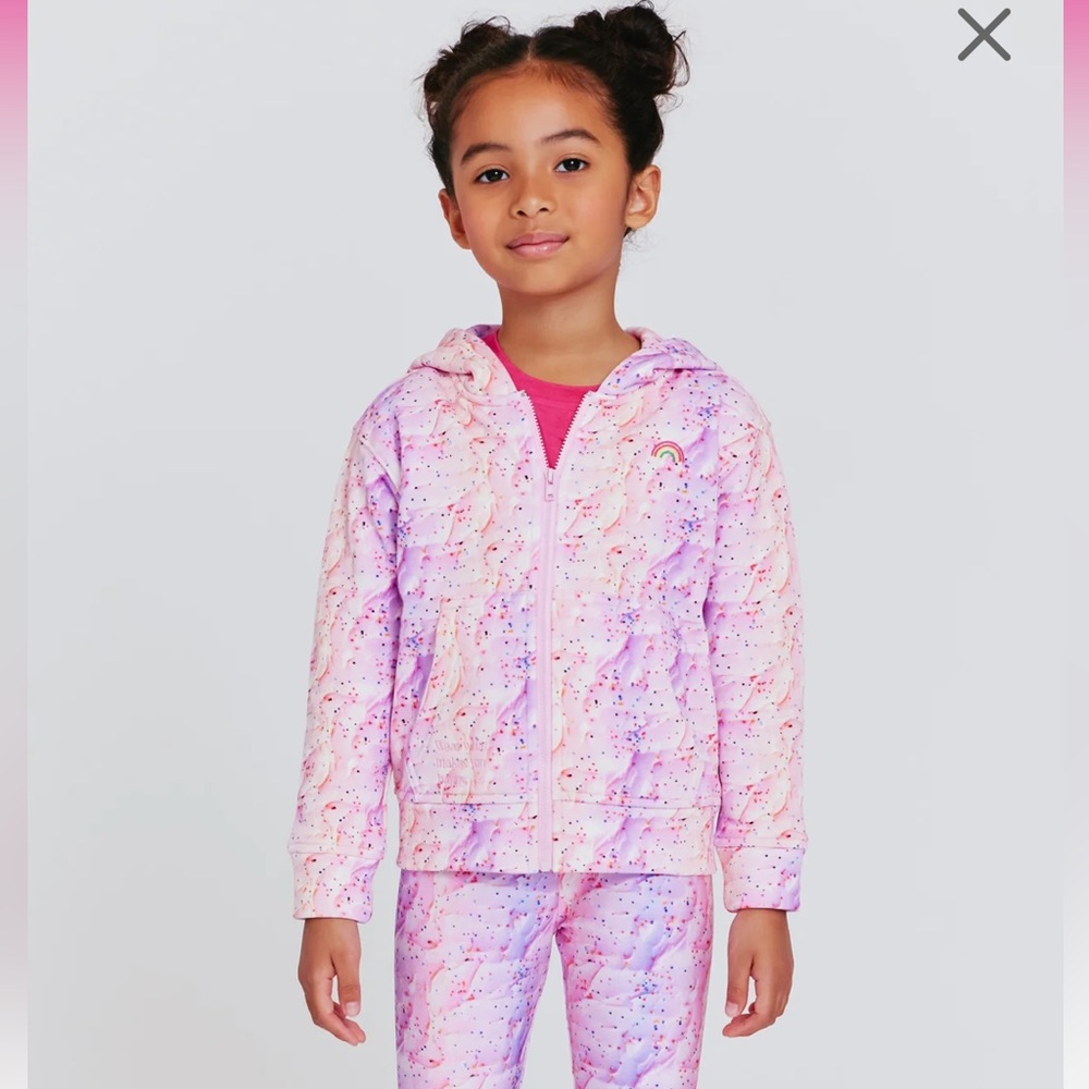 TEREZ Toddler Frosting Zip-up Hoodie - 2T